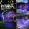 1/2/4PCS Солнечный светодиодный фейерверк Fairy Light Outdoor Garder Coremer Lakn Pathway Light for Patio Yard Party Wedding 240423