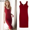 Casual Dresses Harajuku Midi Dress Woman Clothing Y2k Sleeveless Sundress Korean Fashion Summer Black Red Party Womens 2024