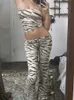 Женские брюки с двумя частями абсолютно леопардовые брюки костюма