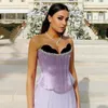 Robes de fête Jancember lilas sans bretelles robe de gala de base robe de mariée arabe de base avec train pour femmes dubaï soirée SF164