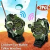 2pcs 7 Funktionen Kinder Kinder Spielzeug Outdoor Games Girls Jungen Uhren Interphone Lights Mikrofon 240506