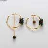 Boucles d'oreilles d'agate naturel asymétrique vintage