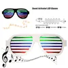 Óculos de sol iluminam óculos de disco