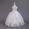 Robes de fille Nouvelle fille robe de mariée 2023 Banquet en dentelle Viete Fille d'anniversaire Robe blanche Fleur Fleur Fille Moyeur Dressl2405