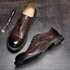 Casual Shoes Rich Man Must Get ! Handmade Soft Genuine Leather High-end Round Toe Derby Noble Gentleman British Retro Oxfords