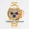SALE 116508 SA4130 Automatic Chronograph Mens Watch KING Yellow Gold Champagne Black Dial 904L Oystesteel Bracelet 72H Power Reserv Super Edition Puretime PTRX