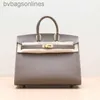 AAA высококачественные сумки Hremms Designer Luxury Original Brand Bags New Dimbag Birkkis25z Gold Buckle Back