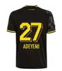 23 24 25 Fans de soccer Jersey Joueur Haller Reus 2024 2025 Shirts de football Dortmund Bellingham Men Kids Reyna Brandt Schlotterbeck Adeyemi Moukoko All Black Special