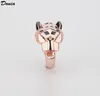 Donia jewelry luxury ring fashion leopard head copper inlaid zircon European and American creative ladies handmade designer gifts3180887