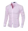 Мужские полосы рубашки с длинными рукавами стройная белая социальная повседневная мужская одежда Бизнес Camisa Masculina Chemise Рождественская рубашка 240506