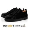 Designer Luxury Loafers Mens Dress Shoes Classic Pointed Toe Black Suede Patent Leather Rivets Glitter Loafer Men Fashion Sneakers Big Size 47 met doos
