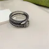 Mens designer anéis de engajamento para mulheres casuais Hip Hop Love Ring Snake Pattern Annings 925 Ornamentos de prata esterlina Luxo Jewe 295T