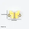 Zauber 12 Stücke/Set Kristall Schmetterling Eingelegtes Strass (Doppellochzubehör handgefertigtes DIY -Materialarmband kleiner Anhänger