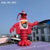 8mH (26ft) Huge Inflatable Lobster with Custom Logo Cartoon Character Model For Crayfish Restaurant Advertising