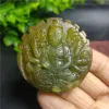 Sculptures Buddhist Jadeware Natural Jade Buddha Statue Eight Treasures Guanyin Jade Pendant Handmade Collection Ornaments Pendant Carving