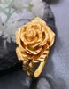 Wedding Rings Ethiopia Dubai Rose Gold Color For Women Girls Flower Simple Finger Trend Ring Jewelry PartyWedding3371246