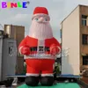 Groothandel 6m 20ft High Giant opblaasbare Santa Claus -ballon met grijze baard voor interactieve advertentiedecoratie buitenevenementen