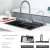 Truzzo di cucina in ottone multifunzione di lusso Design digitale intelligente Design integrato Design integrato Cold Hot Double Control Dink Faucet