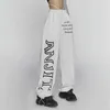 Women's Pants Capris Hip Hop Pants Womens Pants Loose High Strt Strtwear Women Harajuku Korean Fashion Y2k Vintage Elastic Full Length Trousers Y240509