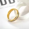 Cluster Rings Finger Bands österrikiska kristall chic för kvinnor diamanter ädelstenar 18k guldfylld titan rostfritt stål smycken tillbehör