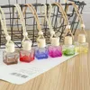 Hanging Ornament Colourful Glass Bottle Perfume Essential Oils Diffuser Car Hang Rope Pendant Empty Packing Bottles 8ML s