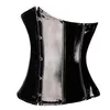 من المألوف المرأة الضيقة مشد مشد ضيقة مشد ضيقة وضيقة مشد تشكيل فقدان الوزن PVC Lingerie Training Top Steampunk 240430