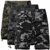 Sommaren 2024 Nya stora mäns kamouflageshorts med flera fickor, fashionabla avslappnade byxor, 5-tums byxor ny stil