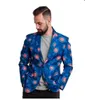 Mens Fashion Suit Party Coat Casual Slim Fit Blazer Buttons Suit 3D Floral Print Painting Blazers Jacket Men 240426