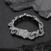 12mm/15mm Hip Hop Cuban Chain Necklace Bracelets Jewelry 5A T Zircon Mens Gift Jewelry Set