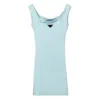 Designer Vest Women's Brand Dresses Knitted Cotton Summer U Neck Triangle Sleeveless Stretchy Sexy Halter Dresses