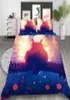 トトロプリント寝具セットキングファンタジーファッション3D素敵な羽毛布団カバークイーンCSSICホームデコシングルダブルベッドカバー