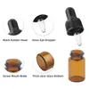 Speicherflaschen 50 Stcs Glasprobenentropper für ätherische Öle DIY Kosmetische leere Behälter Reisefläschchen 1ml 2ml