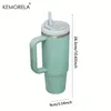 Personalized 887ML Tumbler with Handle Lid Straw 40oz Stainless Steel Water Bottle Vacuum Thermos Cup Travel Car Coffee Mug 240508