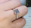Cluster Rings Luxury PT950 Platinum Ring GRA Certified 1CT Moissanite For Women Engagement Promise Wedding Band Fine Jewelry