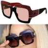 Mens Womens Sunglasses 0484 Fashion Classic Square Black Red Snakeskin Frame Glasses Trend Men and Women Stage Catwalk Style Top Quality Anti-UV400 With Box 252H