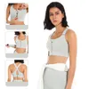 Lu Bra Yoga Allinea canotta canotta con cerniera anteriore Ize She Women High Impact Fit Cingcio regolabile con velcro Yoga Sports Bra Lemon Ll Workout Gym W