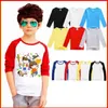 T-shirts Aangepaste babyjongen T-shirt Lange mouwen Solid Solid Color Gedrukte kinder-shirt Autumn 100% Pure Cotton Girl Top gepersonaliseerde T-shirtl2405