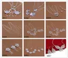 Factory Direct Women039s Sterling Silver Jewelry Sets 6 Sets veel gemengde stijl EMS33Fashion 925 Silver Necklace Earring J7394548