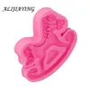 Cake Tools 1st 3D Trojan Horse Shape Silicone Fondant Molds Baby Birthday Decorating Gumpaste Chocolate Forms D0731 308D