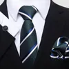 Bow Ties Homme Tie Set Coldie Silk Woven Mandkerchief Cuffers pour hommes Gift Year Party