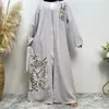 Vêtements ethniques Fashion broderie musulmane abaya robe turc arabe kaften arabe islamic for women dubai 2024 dernier