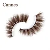 Faux cils 1 paire de cils marron 3D Bruns Natural épais cils extensions de cils pour les coiffures de vison fausses cils duvets longs cils D240508