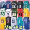 Brunson Men Kids James 30 Curry Maglie 15 Vince Carter Doncic 77 Durant Butler Jokic Shaquille Iverson Bird Edwards Morant Tatum Booker Ball Wade Embiid New Retro