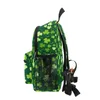 Rucksäcke grüne süße Rucksack -Schultaschen Schöne Lucky Blattdruckmuster Rucksack Kinder Kinderkindergarten -Rucksack mit Stiftbeutel