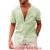 Camisas casuais masculinas Camisa de verão Camisa ao ar livre Tops de moda de moda Trendência