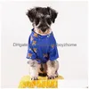 Designer Dog Clothes Brand T-Shirt With Classic Letters Pattern Little Bear Pet Shirts Cool Puppy Vests Soft Breathable Acrylic Swe Dh5Uz