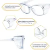 Sunglasses Frames Small Square Blue Light Blocking Safety Goggles Protective Glasses PC Lens Anti-allergy Windproof Anti Splash Eyewear