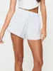 Dames shorts Women Casual Plain Solid Color Elastic Taille Drawring Pockets Lichtgewicht Summer Beach Korte Lounge Pants