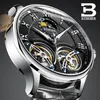 Double Switzerland kijkt Binger Originele heren automatisch horloge zelfwind Fashion Men Mechanical polshorloge leer Y19051503 289F