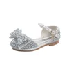 Paillettes estive ragazze sandali bling principessa scarpe per bambini per esibizione scarpe da ballo per bambini sandali g904 240508